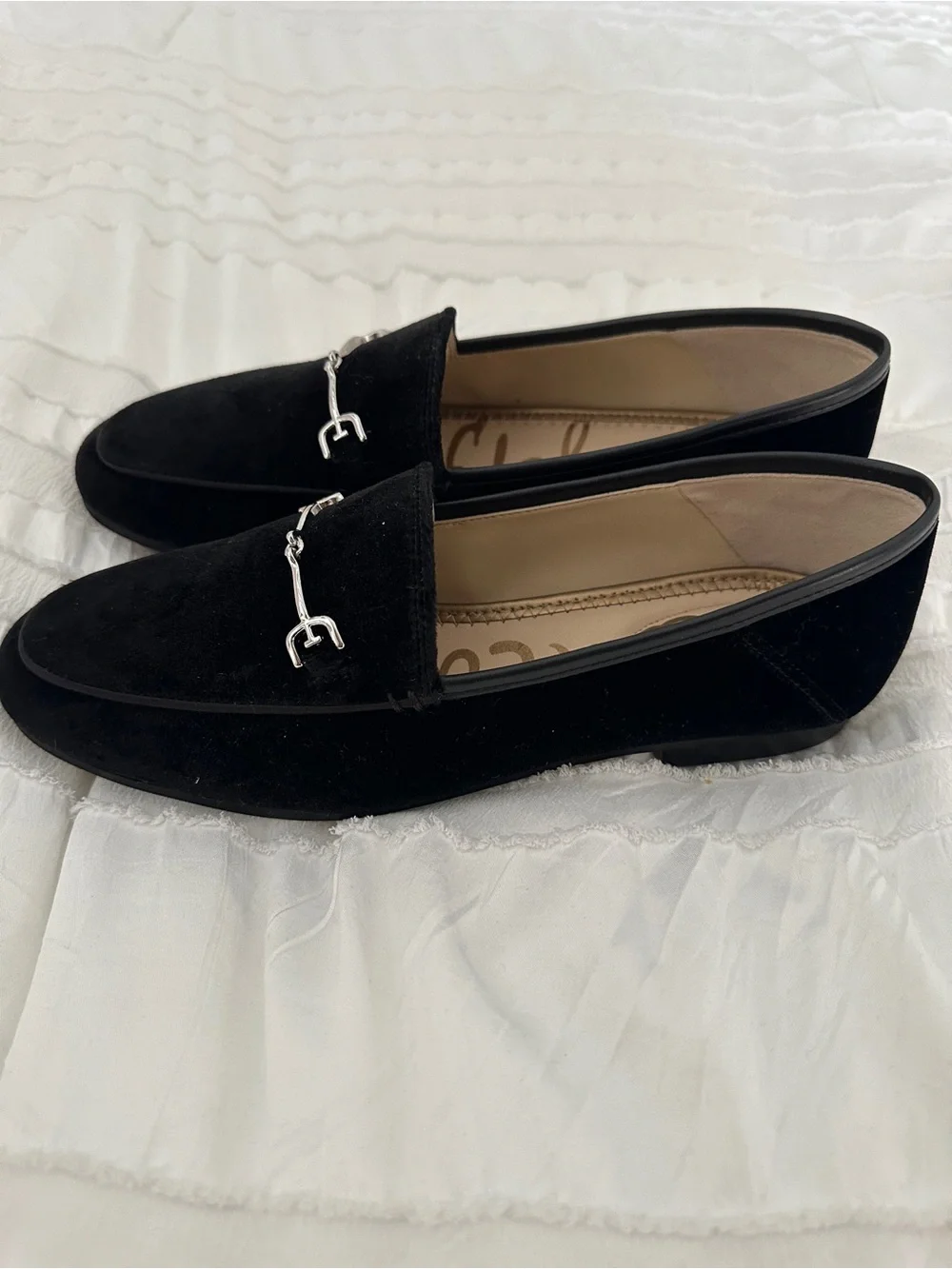 Sam EdelmanWomen’s Black Velvet Bit Loafers